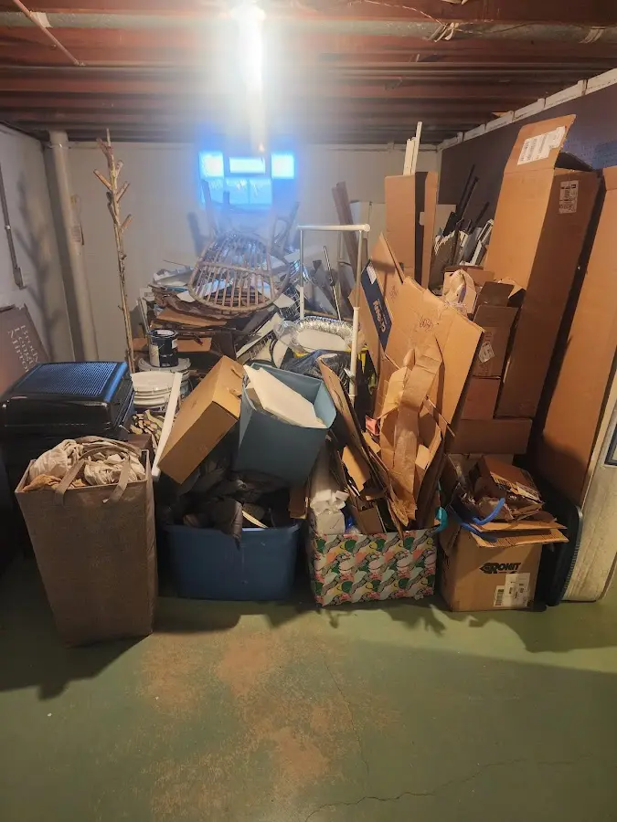 Roll-off dumpster container at job site for Yard Waste Dumpster Rental in Richmond West